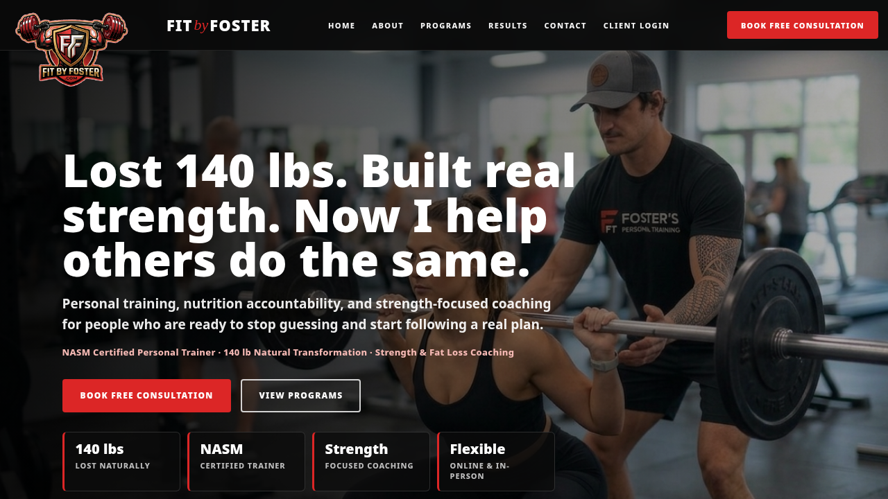 Fit by Foster homepage preview