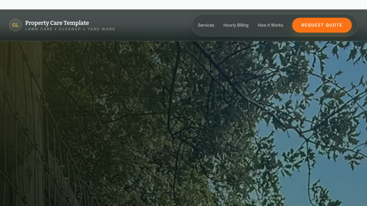 Property Care v1 template preview